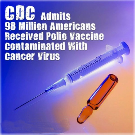 cdc admits 98-million americans received polio vaccination with cancer virus