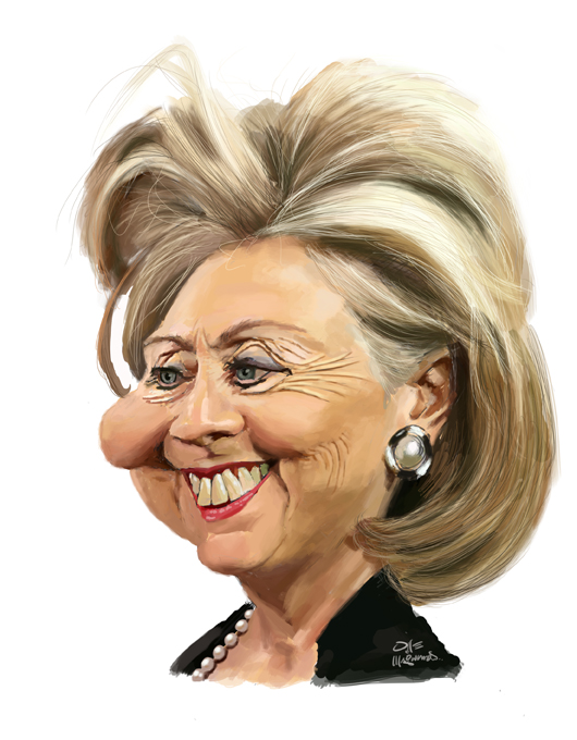 Hillary Clinton caricature web